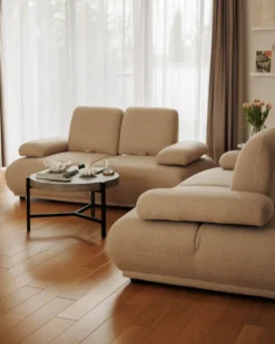 Sofa 2 personers NACKA Boucle Beige