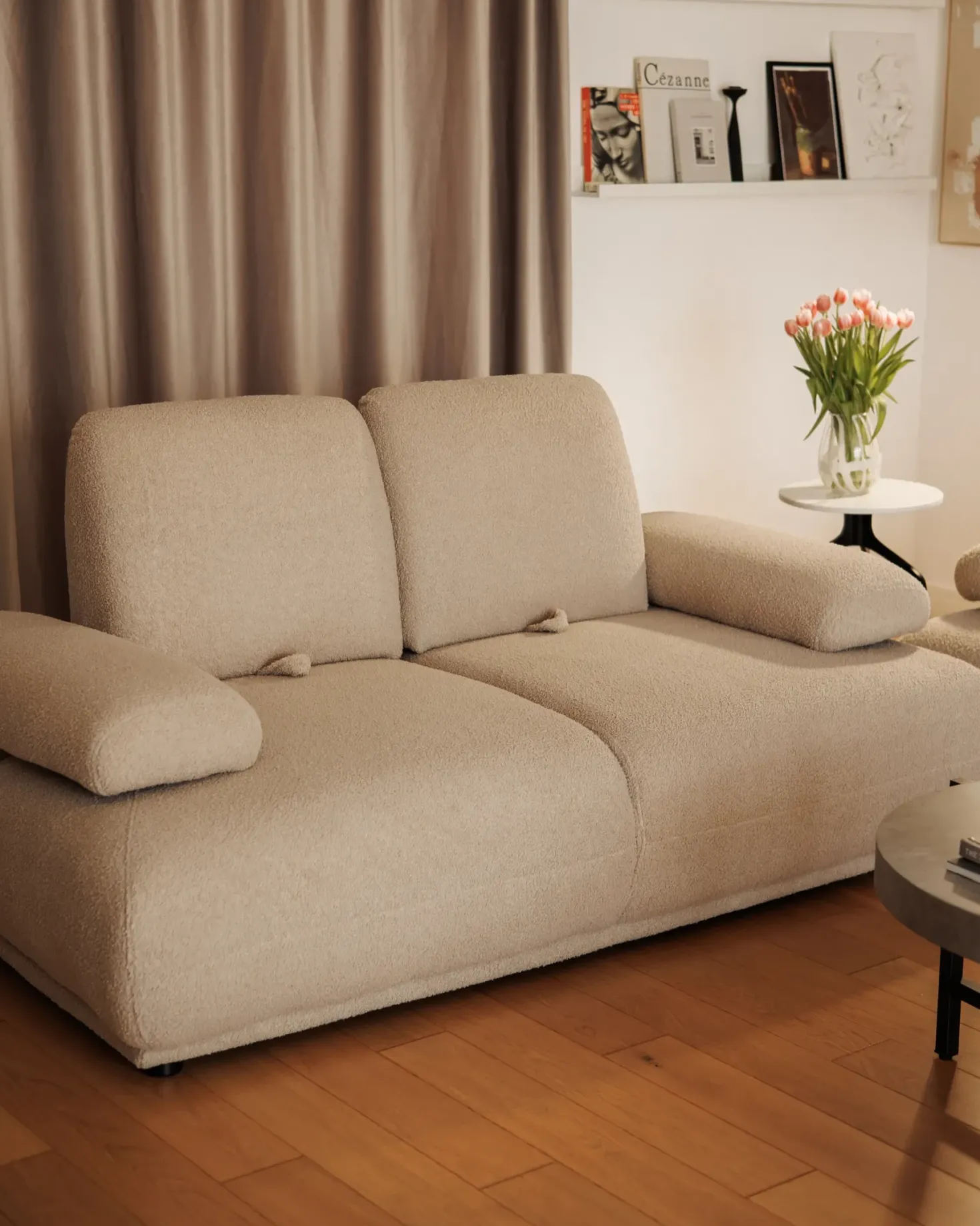 Sofa 2 personers NACKA Boucle Beige