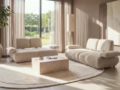 Sofa 2 personers NACKA Boucle Beige