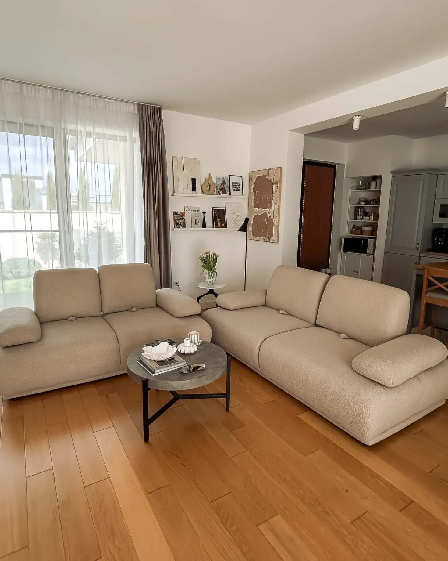 Sofa 2 personers NACKA Boucle Beige