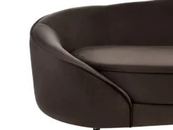 Sofa 2 personers SAVAR Velour Mørkebrun
