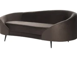 Sofa 2 personers SAVAR Velour Mørkebrun