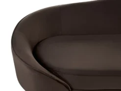 Sofa 2 personers SAVAR Velour Mørkebrun