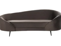 Sofa 2 personers SAVAR Velour Mørkebrun