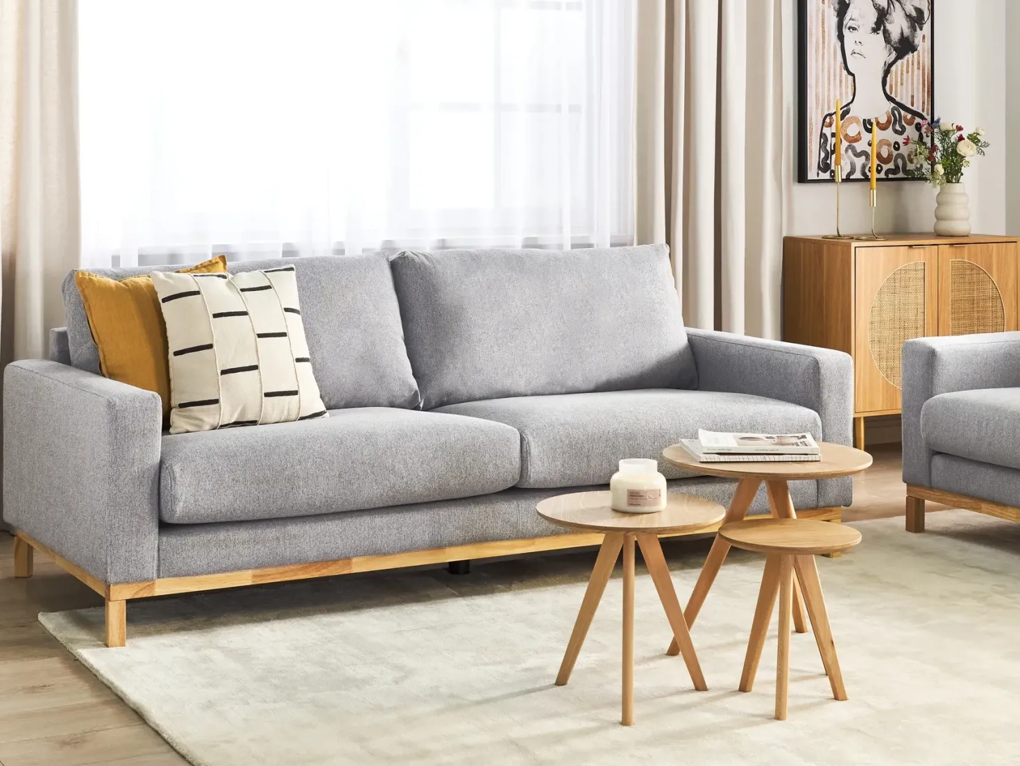 Sofa 3 personers SIGGARD Grå