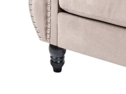 Sofa 3 personers SKIEN Velour Brungrå