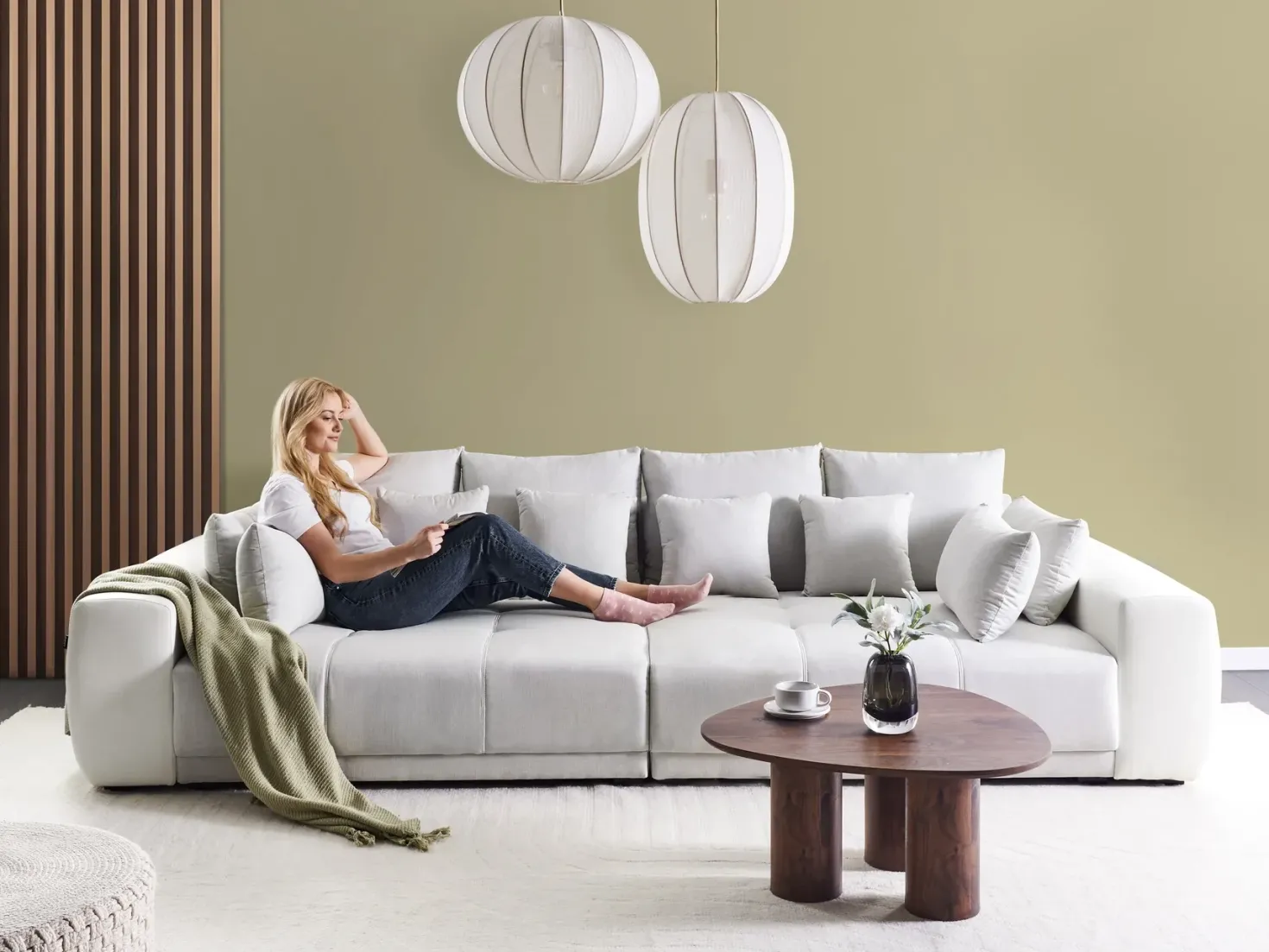 Sofa 4 personers TORPO Lys Beige
