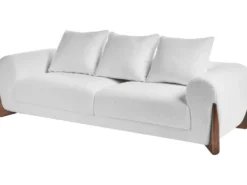 Sofa 3 personers VINLIDEN Boucle Hvid