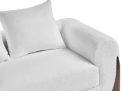 Sofa 3 personers VINLIDEN Boucle Hvid