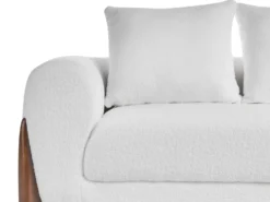 Sofa 3 personers VINLIDEN Boucle Hvid