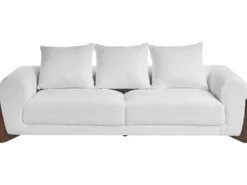 Sofa 3 personers VINLIDEN Boucle Hvid
