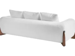 Sofa 3 personers VINLIDEN Boucle Hvid