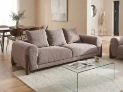 Sofa 3 personers VINLIDEN Boucle Brun