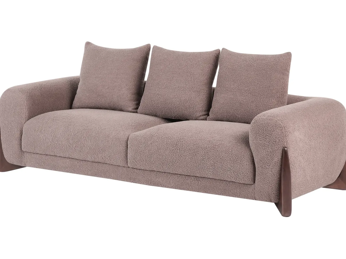 Sofa 3 personers VINLIDEN Boucle Brun