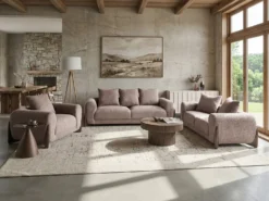 Sofa 3 personers VINLIDEN Boucle Brun