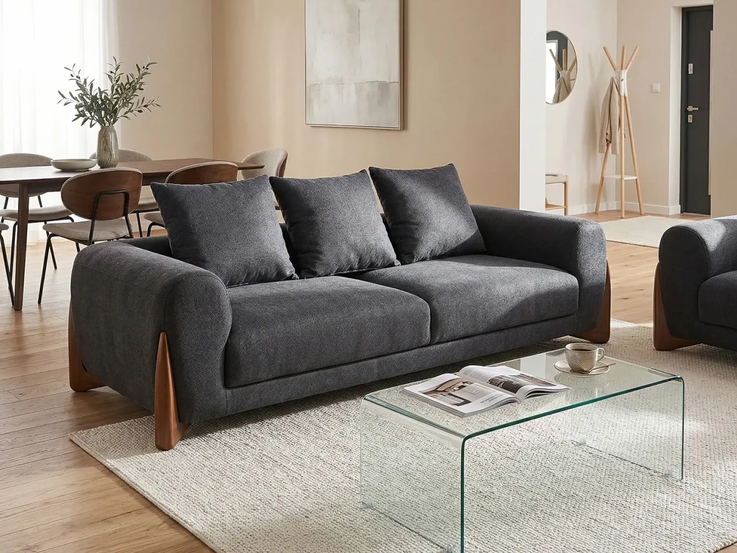 Sofa 3 personers VINLIDEN Sort