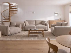 Sofasæt 5 personers JUBEK Boucle Beige