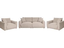 Sofasæt 5 personers JUBEK Boucle Beige