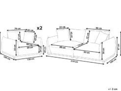 Sofasæt 5 personers JUBEK Beige