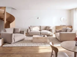 Sofasæt 5 personers JUBEK Velour Brungrå