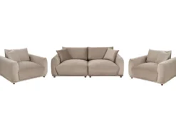 Sofasæt 5 personers JUBEK Velour Brungrå