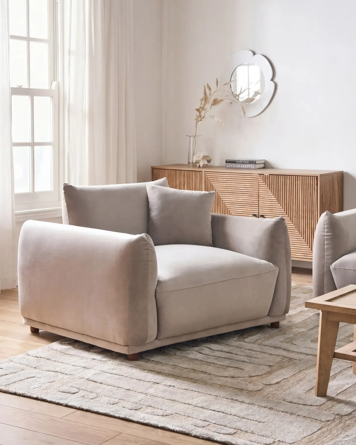 Sofasæt 5 personers JUBEK Velour Brungrå