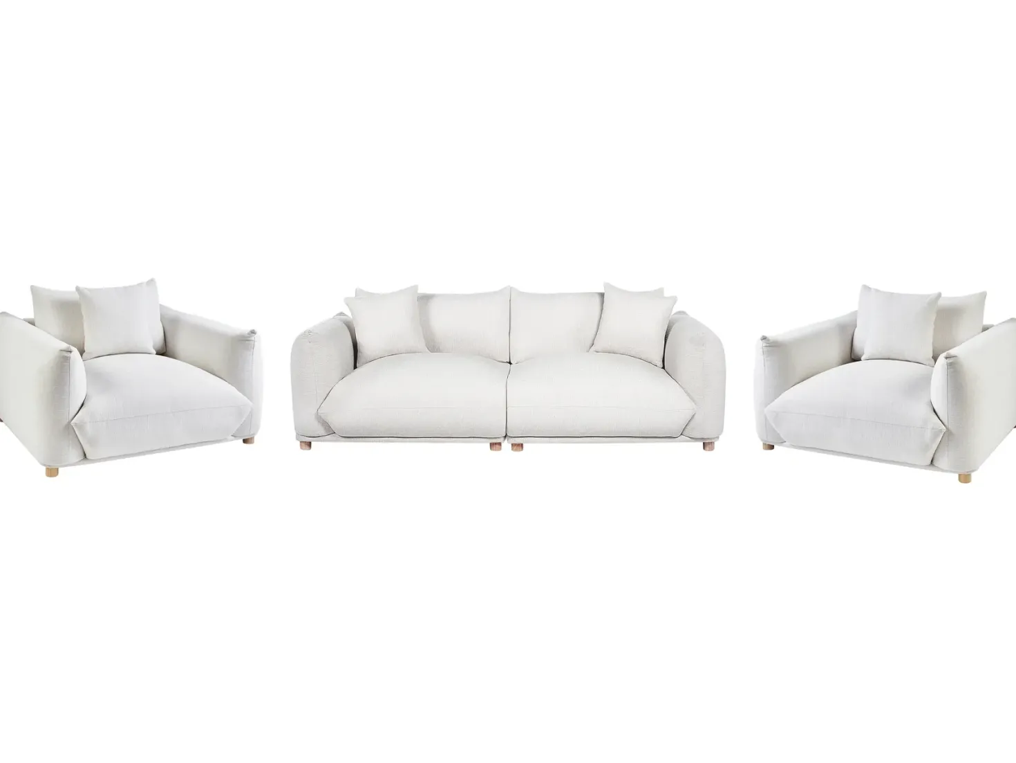 Sofasæt 5 personers LUVOS Cremehvid