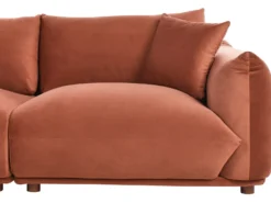 Sofasæt 5 personers LUVOS Velour Guldbrun