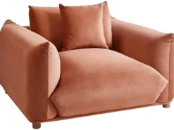 Sofasæt 5 personers LUVOS Velour Guldbrun