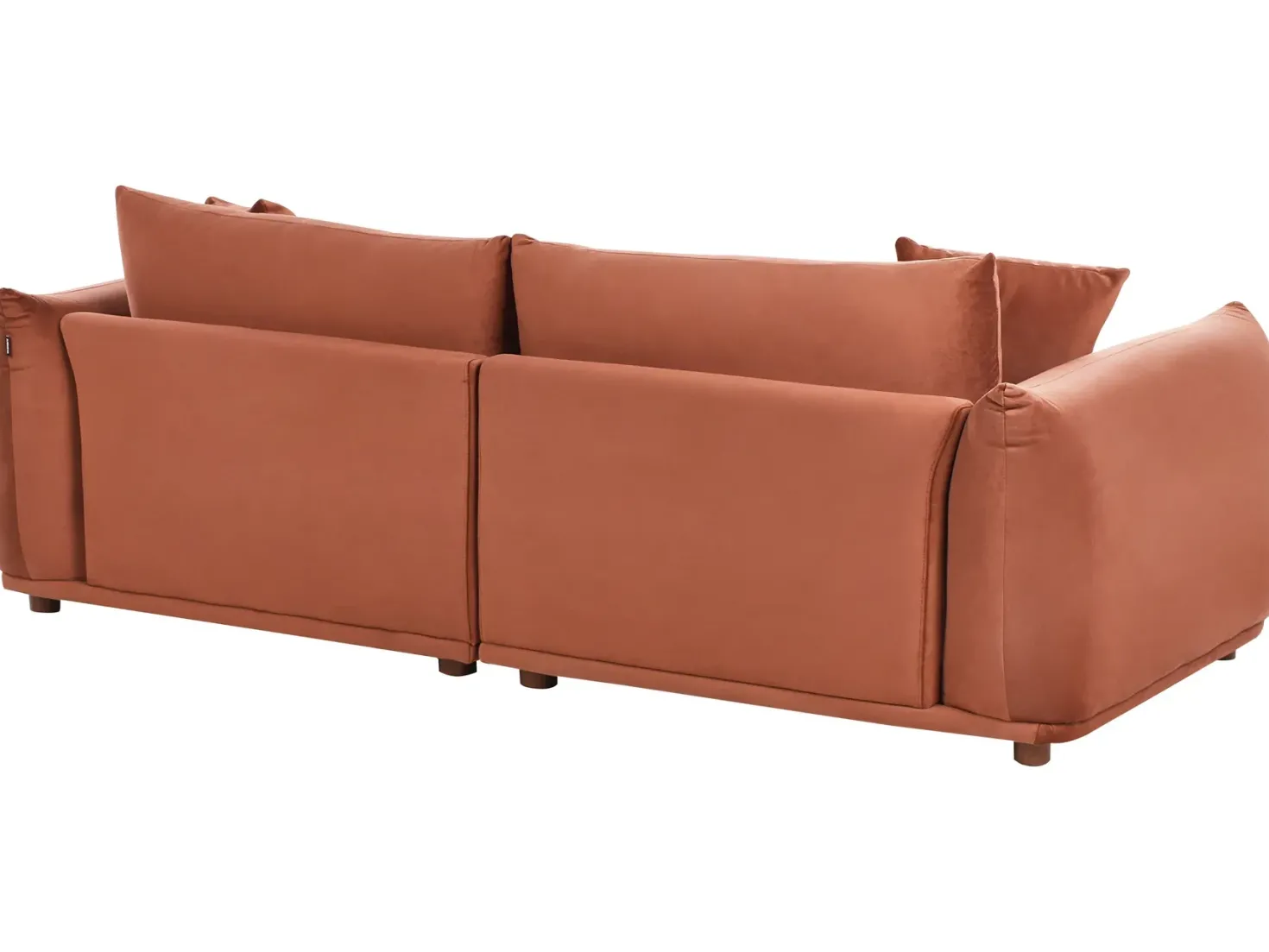 Sofasæt 5 personers LUVOS Velour Guldbrun