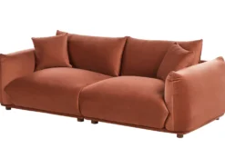 Sofasæt 5 personers LUVOS Velour Guldbrun