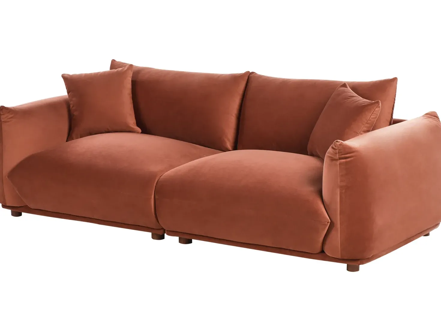 Sofasæt 5 personers LUVOS Velour Guldbrun