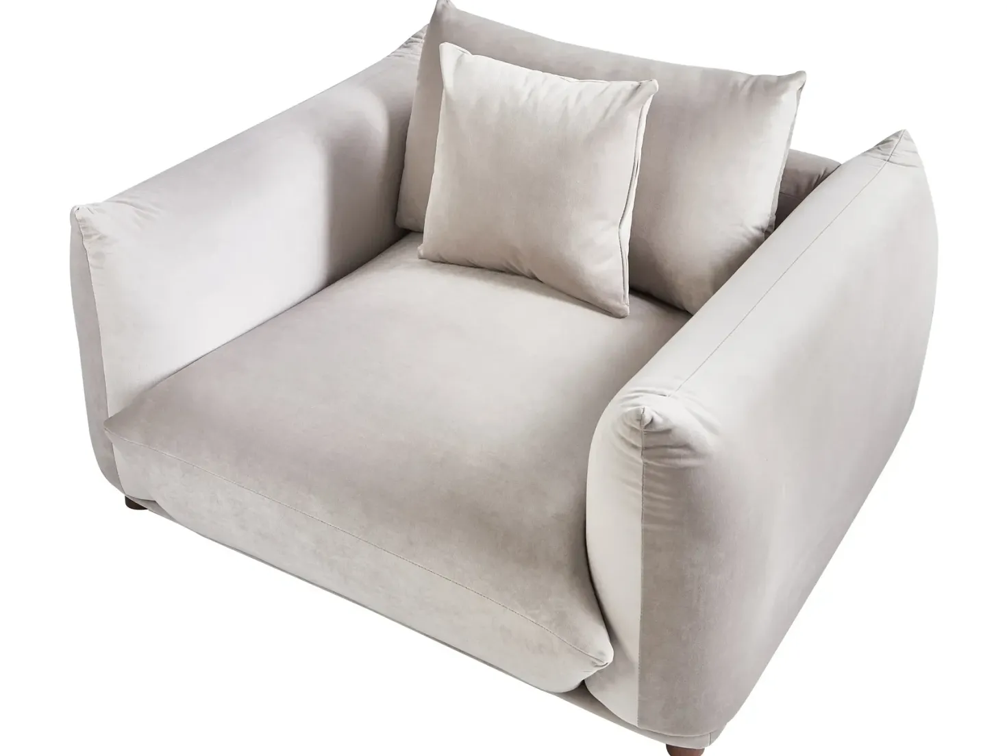 Sofasæt 5 personers LUVOS Velour Brungrå