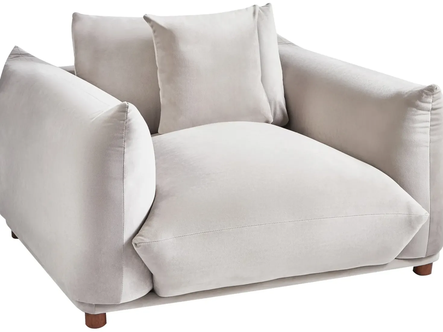 Sofasæt 5 personers LUVOS Velour Brungrå
