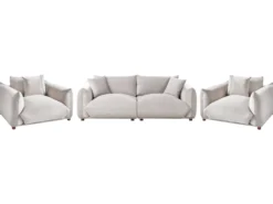 Sofasæt 5 personers LUVOS Velour Brungrå