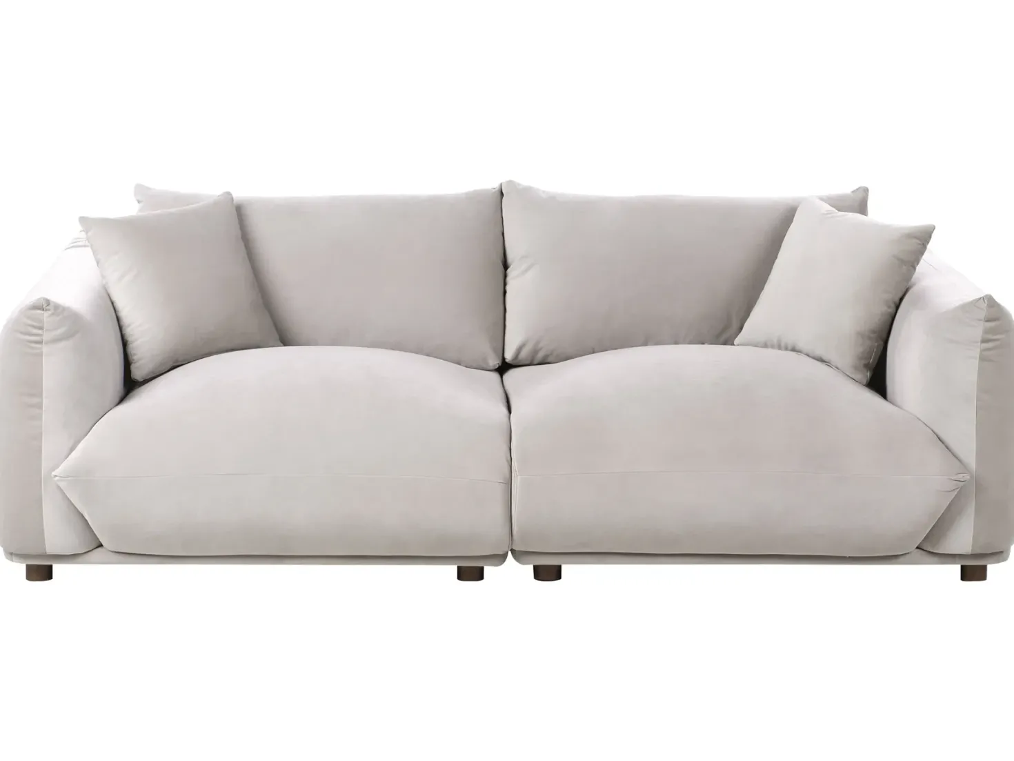 Sofasæt 5 personers LUVOS Velour Brungrå