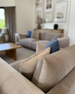 Sofasæt 5 personers LUVOS Velour Brungrå