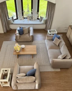 Sofasæt 5 personers LUVOS Velour Brungrå