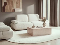 Sofasæt 5 personers NACKA Boucle Cremehvid