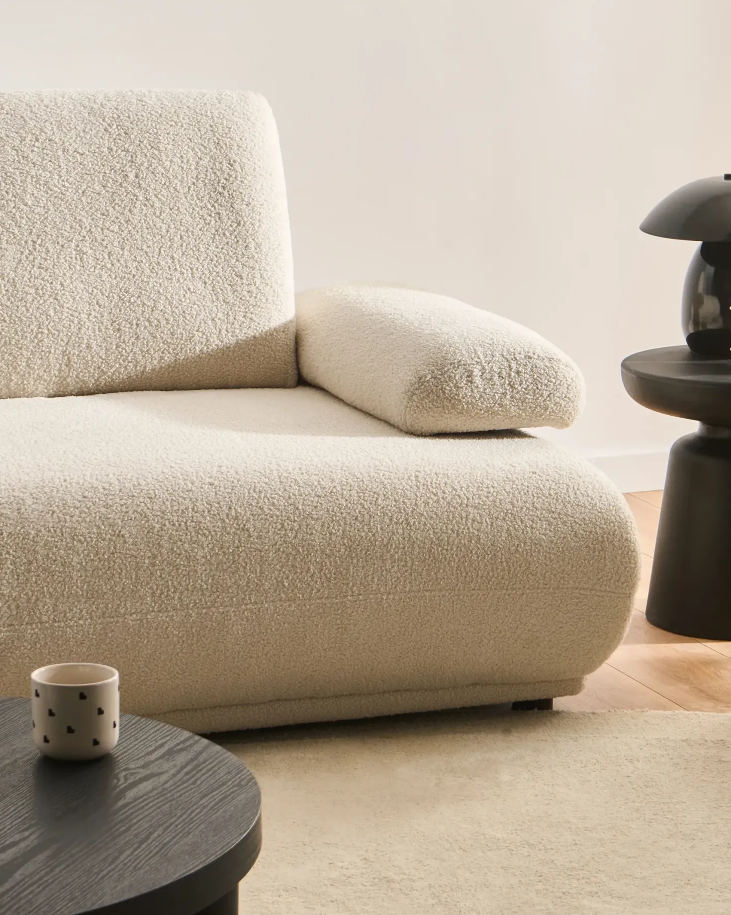 Sofasæt 5 personers NACKA Boucle Cremehvid