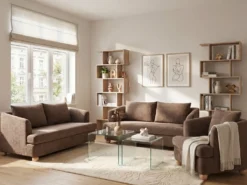 Sofasæt 6 personers RATTVIK Chenille Brun