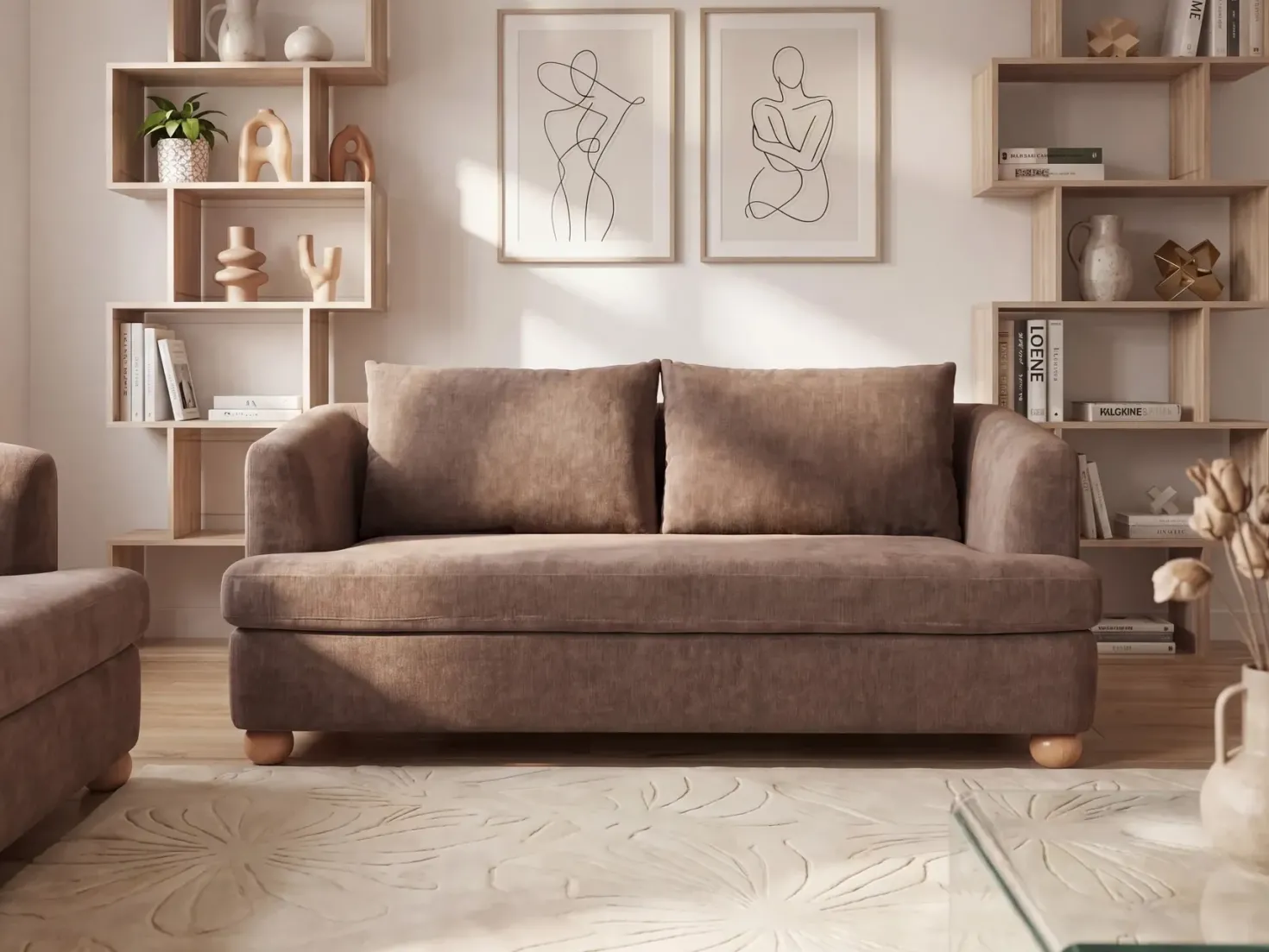 Sofasæt 6 personers RATTVIK Chenille Brun