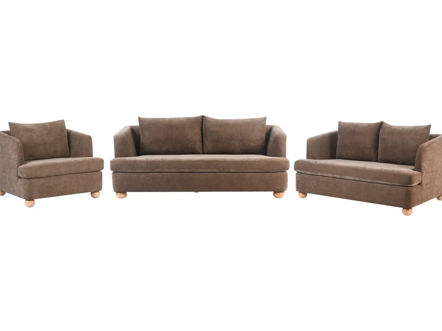 Sofasæt 6 personers RATTVIK Chenille Brun