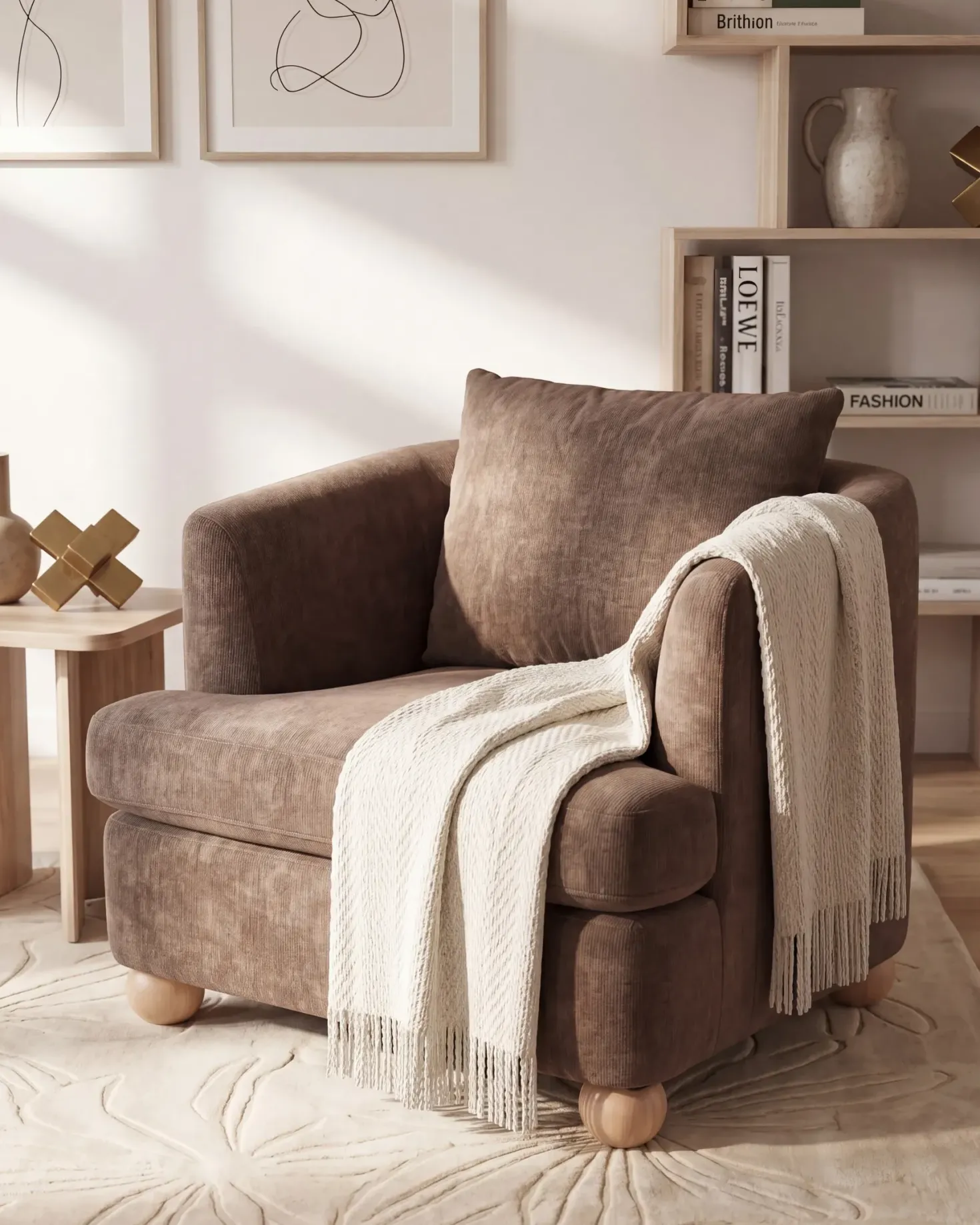 Sofasæt 6 personers RATTVIK Chenille Brun