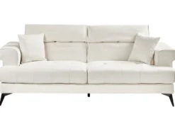 Sofasæt 5 personers SKIVE Boucle Hvid