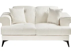 Sofasæt 5 personers SKIVE Boucle Hvid