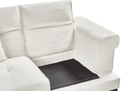 Sofasæt 5 personers SKIVE Boucle Hvid