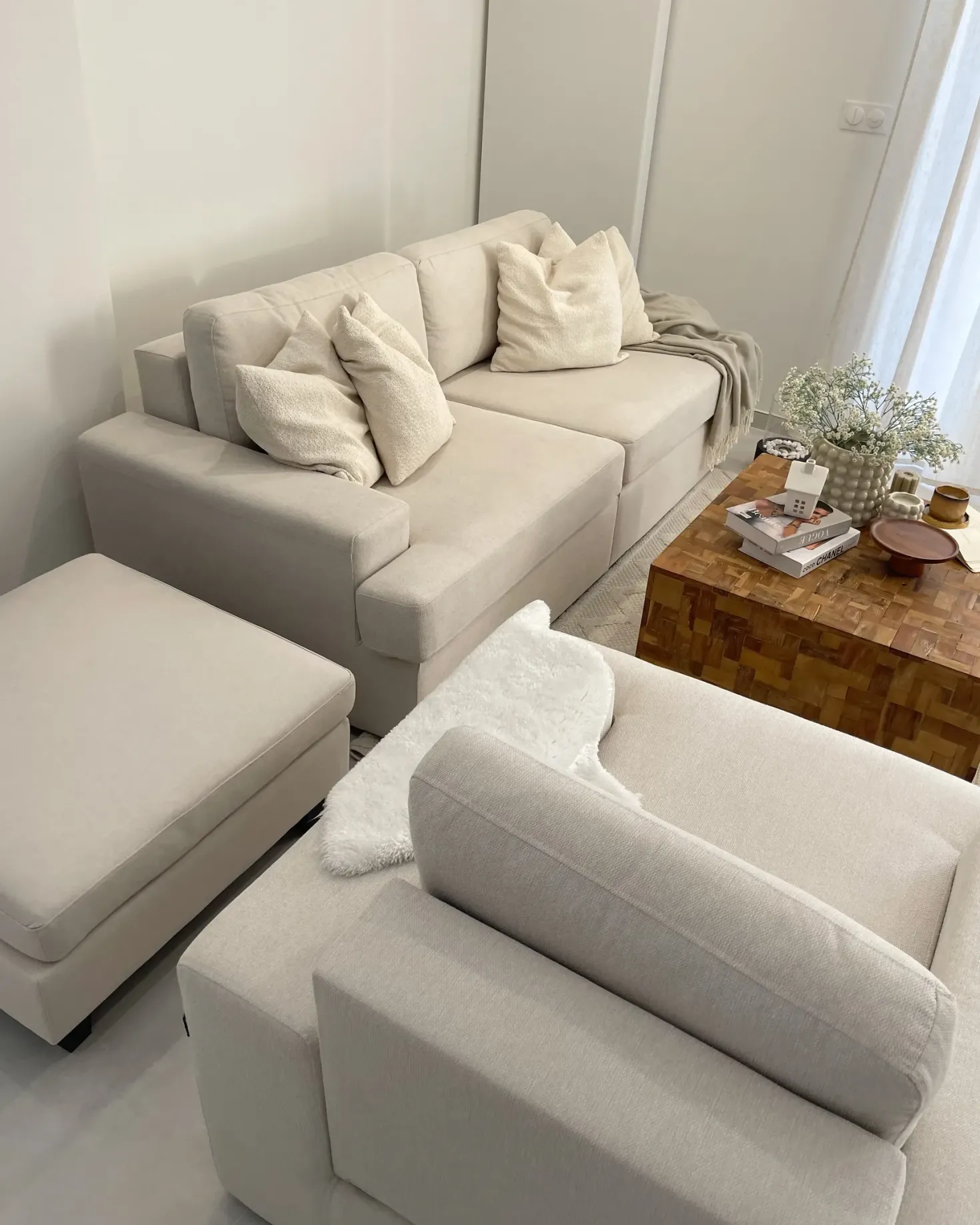 Sofasæt 4 personers ALLA Lys Beige