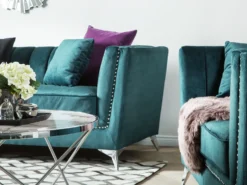 Sofasæt 5 personers GAULA Velour Blågrøn