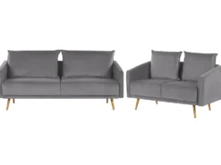 Sofasæt 5 personers MAURA Velour Grå